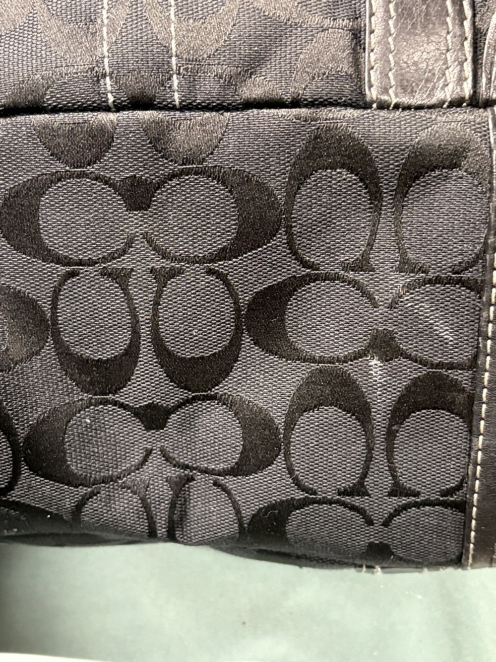 Coach Gallery Tote in Signature Canvas Brown Black Gold F79609 EUC - Picture 9 of 15